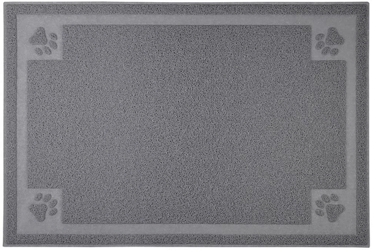 X-Large Cat Litter Box Debris Catcher Mat Pet Dog Food Placemat 35.4"X23.6",Gray Animals & Pet Supplies > Pet Supplies > Cat Supplies > Cat Litter Box Mats DM   