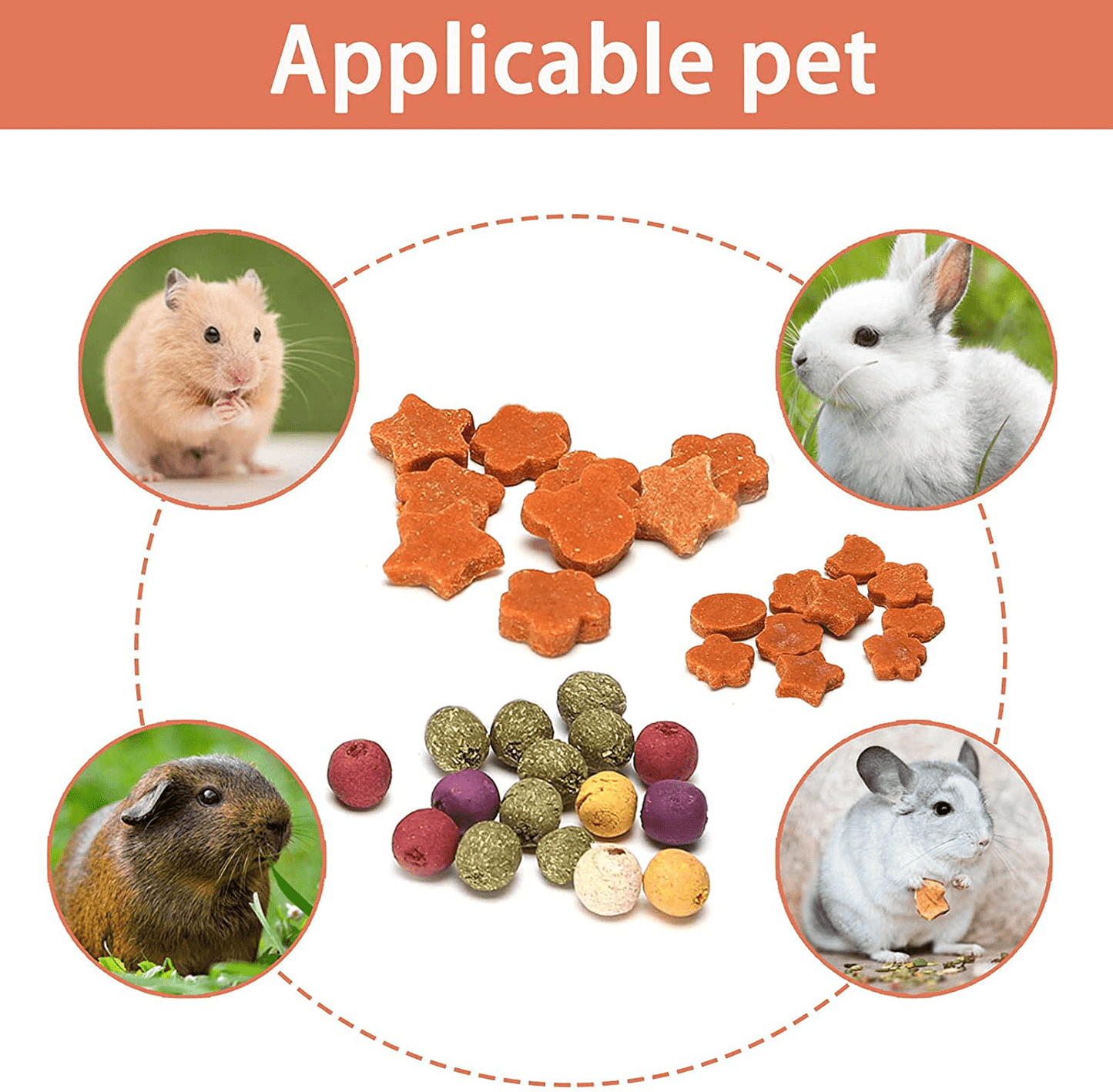 X-Pet Rabbit Chew Toys, Guinea Pig Treats 100% Natural Material Garden Stuff Flavored Biscuit&Grass Cake, Small Animals Teeth Grinding Chewing Suitable for Bunny Hamster Chinchilla Dwarf Gerbils Animals & Pet Supplies > Pet Supplies > Small Animal Supplies > Small Animal Food X-pet   