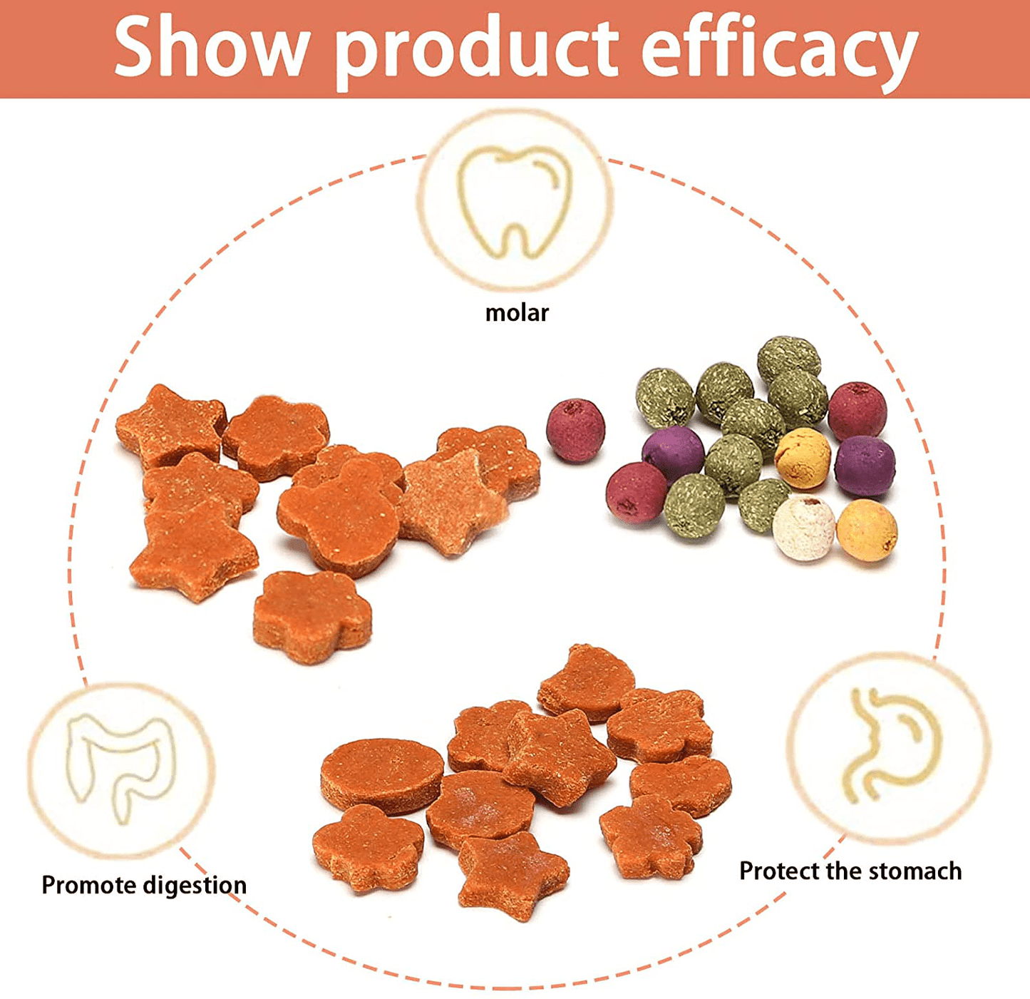 X-Pet Rabbit Chew Toys, Guinea Pig Treats 100% Natural Material Garden Stuff Flavored Biscuit&Grass Cake, Small Animals Teeth Grinding Chewing Suitable for Bunny Hamster Chinchilla Dwarf Gerbils Animals & Pet Supplies > Pet Supplies > Small Animal Supplies > Small Animal Food X-pet   
