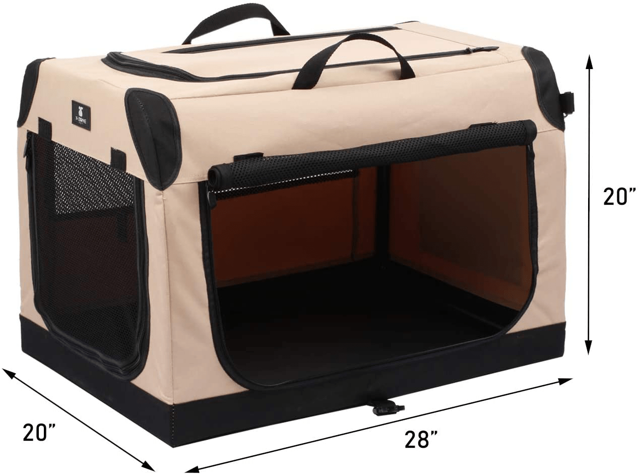 X-ZONE PET Foldable Soft Dog Crate 3-Door Pet Kennels for Dogs and Cats Sturdy Durable Pet Crate for Travel,Indoor&Outdoor Use Multiple Sizes Animals & Pet Supplies > Pet Supplies > Dog Supplies > Dog Kennels & Runs X-ZONE PET   