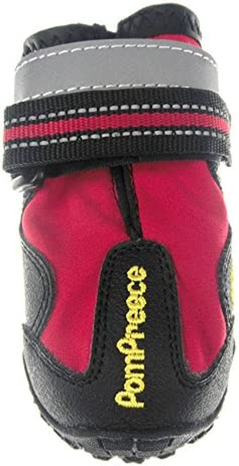 Xanday Dog Boots Waterproof Dog Shoes Paw Protectors with Reflective Straps and Wear-Resisting Soles 4Pcs(Red07) Animals & Pet Supplies > Pet Supplies > Dog Supplies > Dog Apparel Xanday   