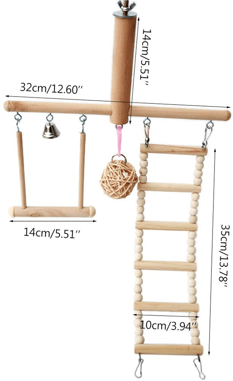 Xdodnev Bird Cage Stand Play Gym Conure Perch Playground Climbing Ladder Swing Toys Animals & Pet Supplies > Pet Supplies > Bird Supplies > Bird Gyms & Playstands Xdodnev   