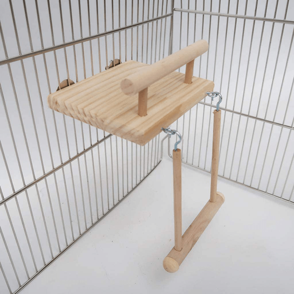 Xdodnev Wooden Bird Perches Cage Toys Hamster Play Gym Stand with Wood Swing Rattan Ball Animals & Pet Supplies > Pet Supplies > Bird Supplies > Bird Gyms & Playstands Xdodnev   