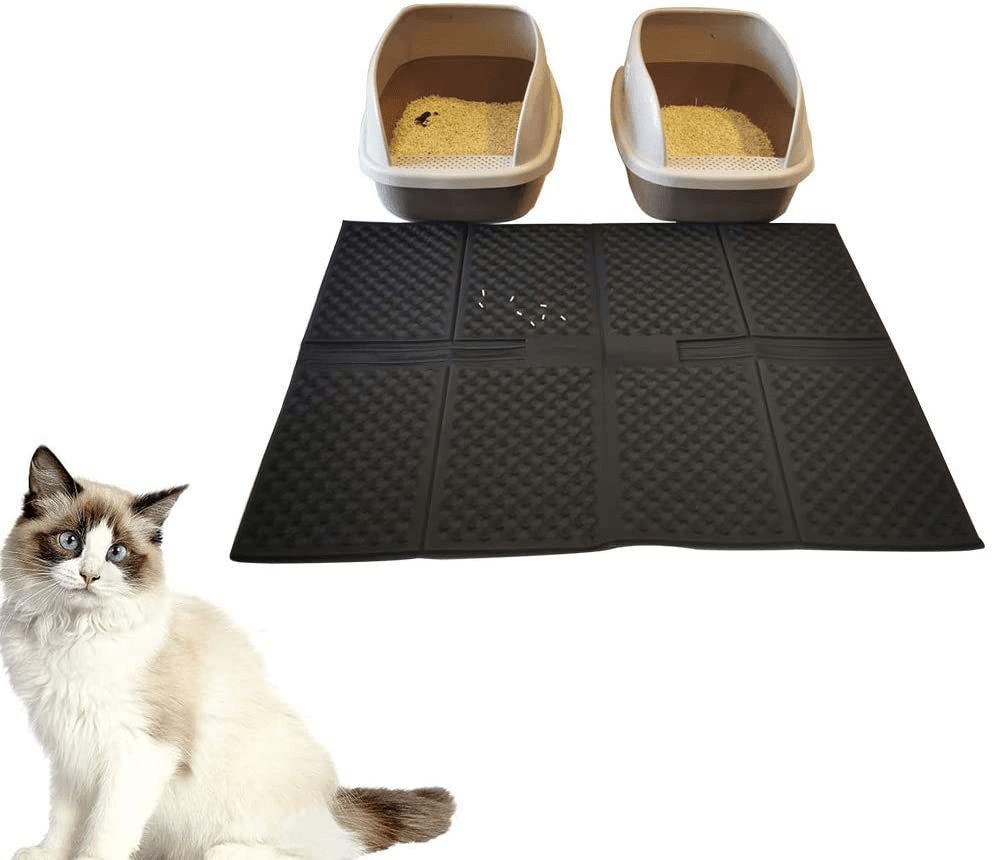 XDYFF Cat Litter Mat Litter Trapping Mat, Foldble, Premium Durable Soft EVC Rug, Urine Waterproof, Washable, Scatter Control, Litter Box Pad, Can Massage Animals & Pet Supplies > Pet Supplies > Cat Supplies > Cat Litter Box Mats XDYFF L  