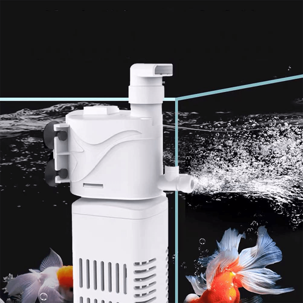 Filtre interne d'aquarium, filtre de puissance submersible avec débit d'eau  réglable, système d'aération avec filtre à éponge pour aquariums