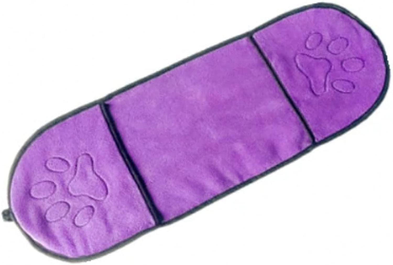 XHBYG Pet Dog Bath Towel Microfiber Ultra-Absorbent Cat Small Dogs Drying Towel Blanket with Pocket for Large Dogs Bathrobe Yellow Animals & Pet Supplies > Pet Supplies > Dog Supplies > Dog Apparel XHBYG Purple  