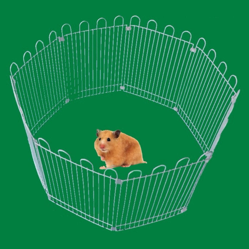 Xinhuadsh 23Cm 8 Panels Metal Hamster Small Animals Playpen Run Cage Toy Pet Supplies