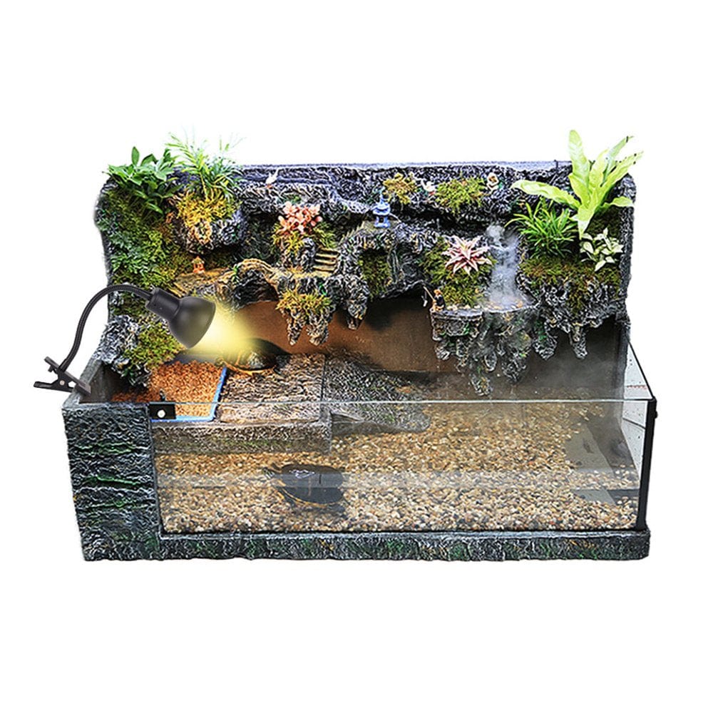 XINYTEC Reptile Lamp Stand UVA UVB Lamp Fixture Adjustable Telescopic Lizard Tortoise for Turtle Heating Light Holder with Clamp for Terrarium Fish for Tank for Turtle Habitat  XINYTEC   