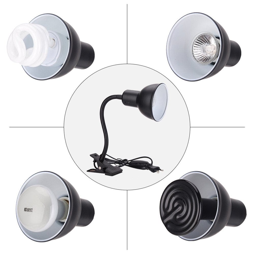 XINYTEC Reptile Lamp Stand UVA UVB Lamp Fixture Adjustable Telescopic Lizard Tortoise for Turtle Heating Light Holder with Clamp for Terrarium Fish for Tank for Turtle Habitat  XINYTEC   