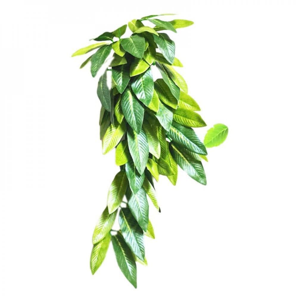 Xmarks 1 Piece Artificial Reptile Plants Lifelike Reptiles Terrarium Leaves Plastic Reptile Habitats Plant Amphibian Hanging Decorations for Lizards Geckos Snake Animals & Pet Supplies > Pet Supplies > Small Animal Supplies > Small Animal Habitat Accessories Xmarks A2  