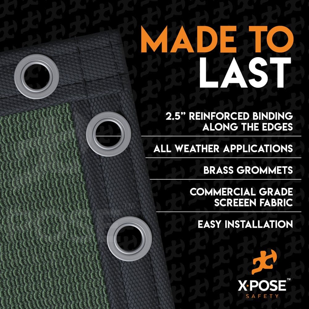 Xpose Safety Heavy Duty Privacy Screen Fence - 4’ X 50’ Green - 90% Visibility and UV Blocking - Easy Installation, Breathable Mesh for Yard, Garden, Greenhouse, Plant Nursery, Pet Kennel, Dog Run Animals & Pet Supplies > Pet Supplies > Dog Supplies > Dog Kennels & Runs Xpose Safety   