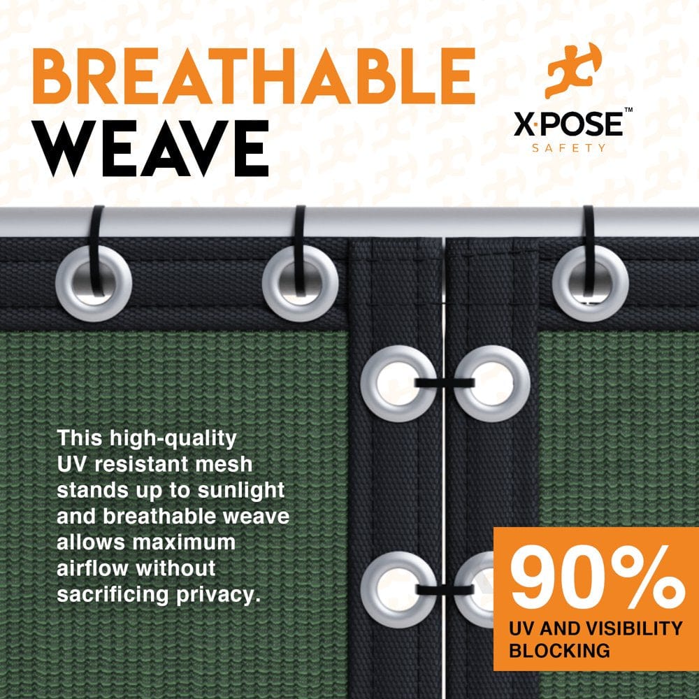 Xpose Safety Heavy Duty Privacy Screen Fence - 4’ X 50’ Green - 90% Visibility and UV Blocking - Easy Installation, Breathable Mesh for Yard, Garden, Greenhouse, Plant Nursery, Pet Kennel, Dog Run Animals & Pet Supplies > Pet Supplies > Dog Supplies > Dog Kennels & Runs Xpose Safety   