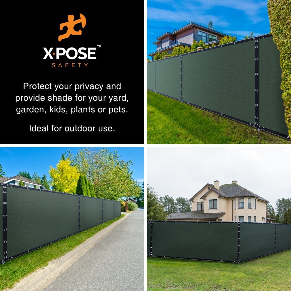 Xpose Safety Heavy Duty Privacy Screen Fence - 4’ X 50’ Green - 90% Visibility and UV Blocking - Easy Installation, Breathable Mesh for Yard, Garden, Greenhouse, Plant Nursery, Pet Kennel, Dog Run