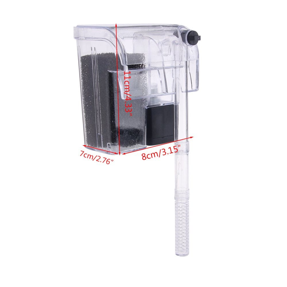 XROMTBEM Hang-On Aquarium Filter 3W Small Waterfall Filtration Adjustable Flow Max 250L/H Animals & Pet Supplies > Pet Supplies > Fish Supplies > Aquarium Filters XROMTBEM   