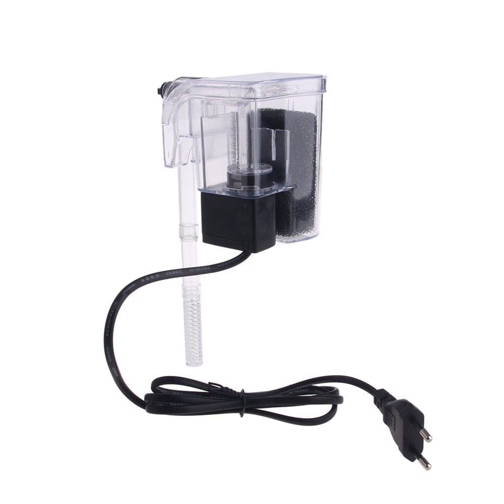 XROMTBEM Hang-On Aquarium Filter 3W Small Waterfall Filtration Adjustable Flow Max 250L/H Animals & Pet Supplies > Pet Supplies > Fish Supplies > Aquarium Filters XROMTBEM   