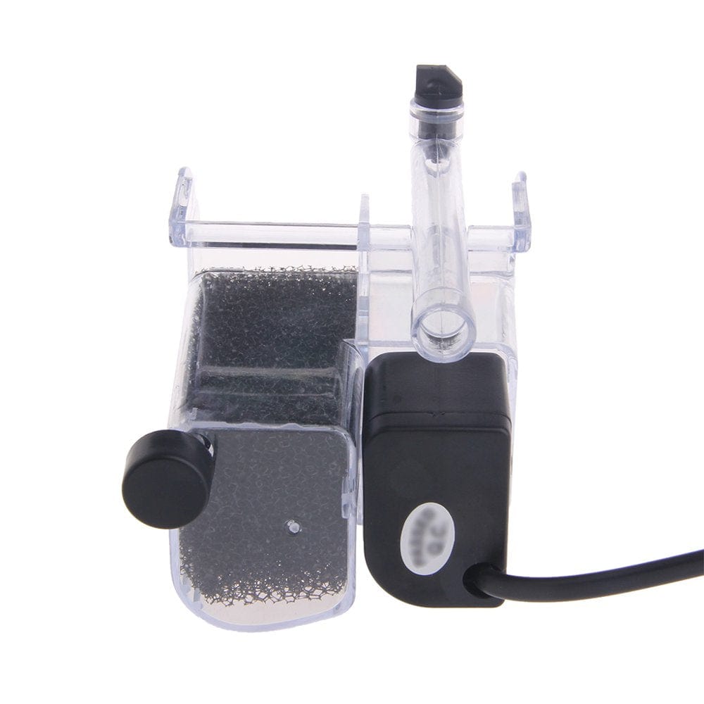 XROMTBEM Hang-On Aquarium Filter 3W Small Waterfall Filtration Adjustable Flow Max 250L/H Animals & Pet Supplies > Pet Supplies > Fish Supplies > Aquarium Filters XROMTBEM   