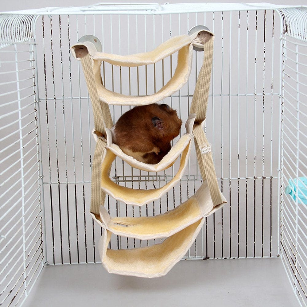 XROMTBEM Multi-Layer Small Animals Toy Bed Resting Hamster Hammock Playing Rat Bedding Nest Platform