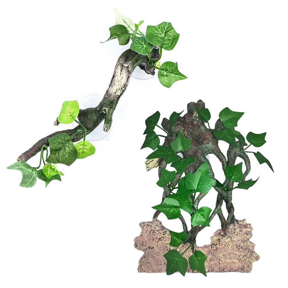 XROMTBEM Reptile Plants Vines for Climbing Habitat Decor Branches with Lifelike Leaves for Lizard Spider Snake Gecko Frog Animals & Pet Supplies > Pet Supplies > Small Animal Supplies > Small Animal Habitat Accessories XROMTBEM   