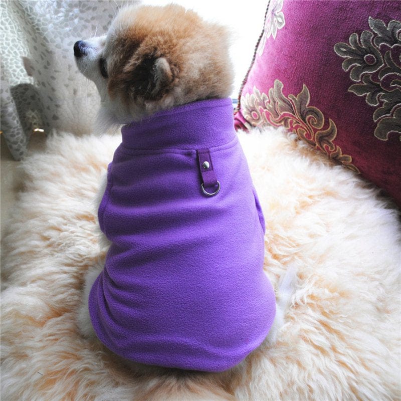 XS-3XL Pet Dog Thermal Jacket Warm Coat Sweater Puppy Fleece Jacket Outwear Animals & Pet Supplies > Pet Supplies > Dog Supplies > Dog Apparel Weefy XL Purple 