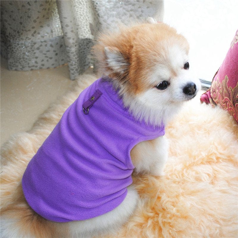 XS-3XL Warm Pet Dog Coat Sweater Puppy Fleece Jacket Outwear Apparel Animals & Pet Supplies > Pet Supplies > Dog Supplies > Dog Apparel Funcee L Purple 