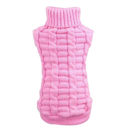 XS-XXL Pet Puppy Dog Cat Warm Sweater Knit Clothes Coat Apparel Costumes Outwear Animals & Pet Supplies > Pet Supplies > Cat Supplies > Cat Apparel Esho S Pink 