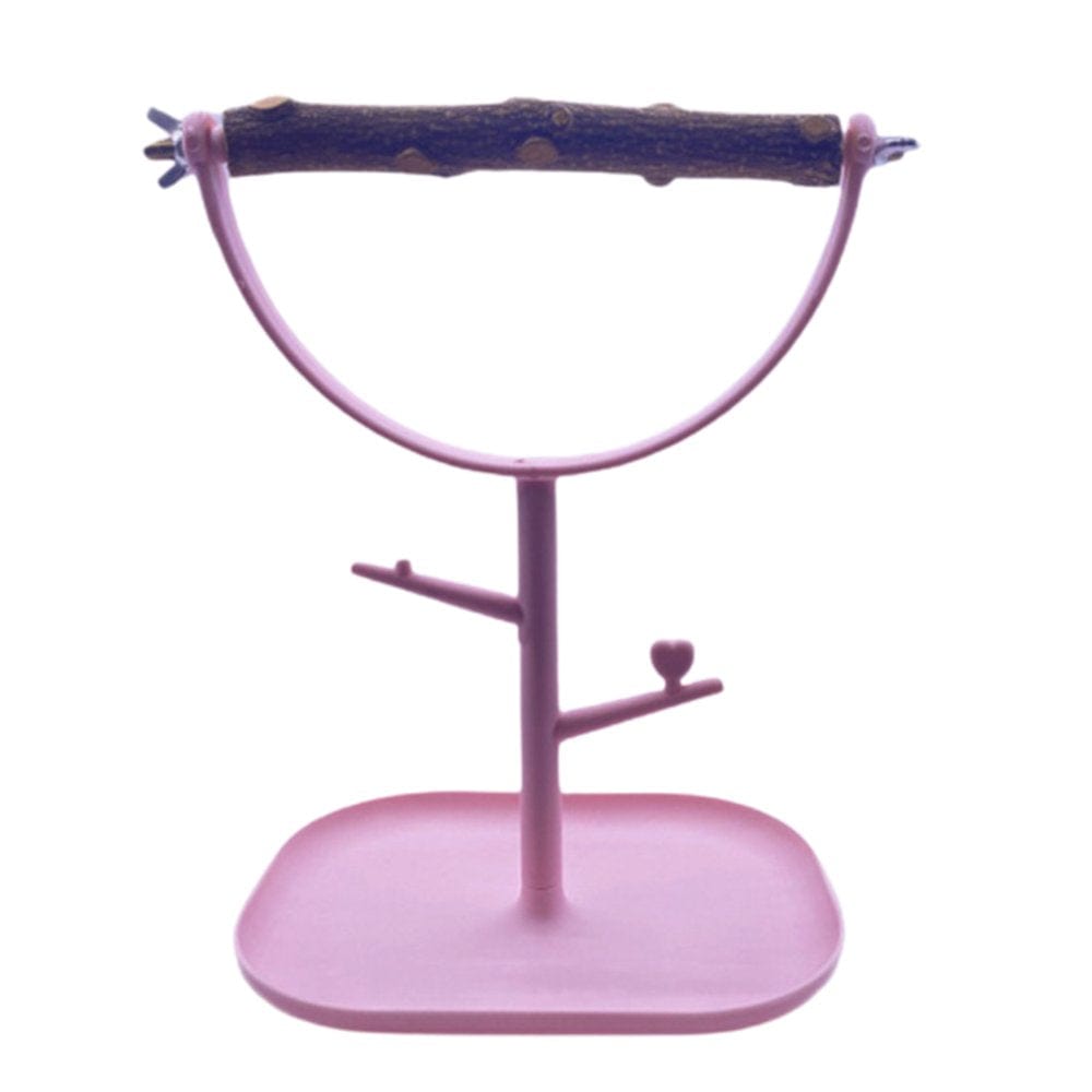 Xuanyupet Bird Stand Anti-Skid Chassis Training Rack Creative Parrot Exercise Gym Playstand Bird Toy Animals & Pet Supplies > Pet Supplies > Bird Supplies > Bird Gyms & Playstands Xuanyupet Pink 2  