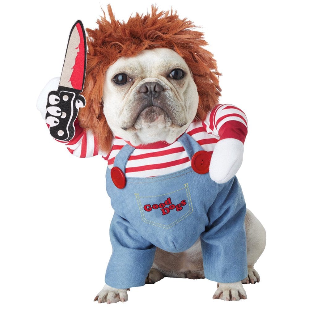 XUYIDAN Halloween Pet Costume, Deadly Doll Dog Costume, Cute Dog Cosplay Halloween Funny Costume Party Special Costume Animals & Pet Supplies > Pet Supplies > Dog Supplies > Dog Apparel Z 00003654 S  