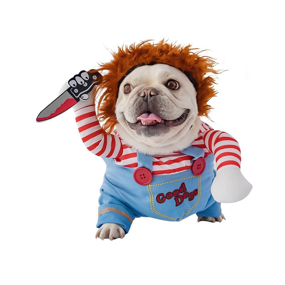 XUYIDAN Halloween Pet Costume, Deadly Doll Dog Costume, Cute Dog Cosplay Halloween Funny Costume Party Special Costume Animals & Pet Supplies > Pet Supplies > Dog Supplies > Dog Apparel Z 00003654 M  