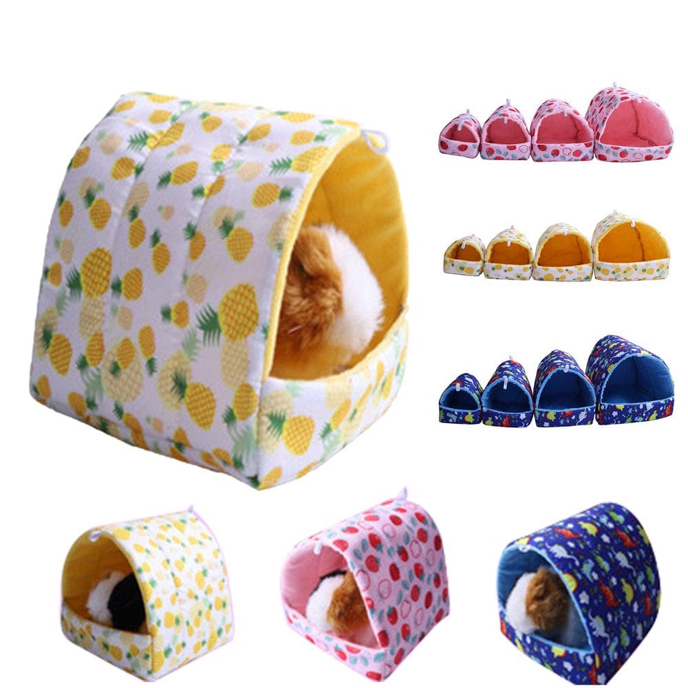 XWQ Hamster Nest Large Space Keep Warm Pet Bed Winter Small Animal Cushion Nest Pet Supplies Animals & Pet Supplies > Pet Supplies > Small Animal Supplies > Small Animal Bedding XWQ Pink  