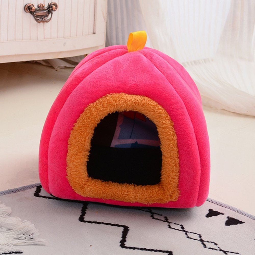 XWQ Hamster Nest with Handle Keep Warm Pet Bed Small Animal Cave Bed Winter House Pet Supplies