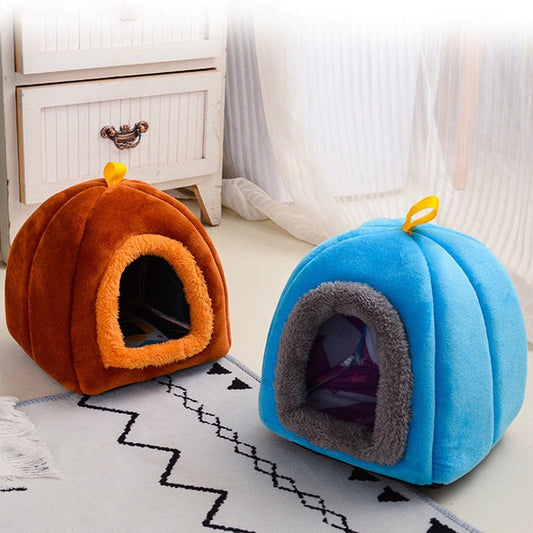 XWQ Hamster Nest with Handle Keep Warm Pet Bed Small Animal Cave Bed Winter House Pet Supplies Animals & Pet Supplies > Pet Supplies > Small Animal Supplies > Small Animal Bedding XWQ Pink  