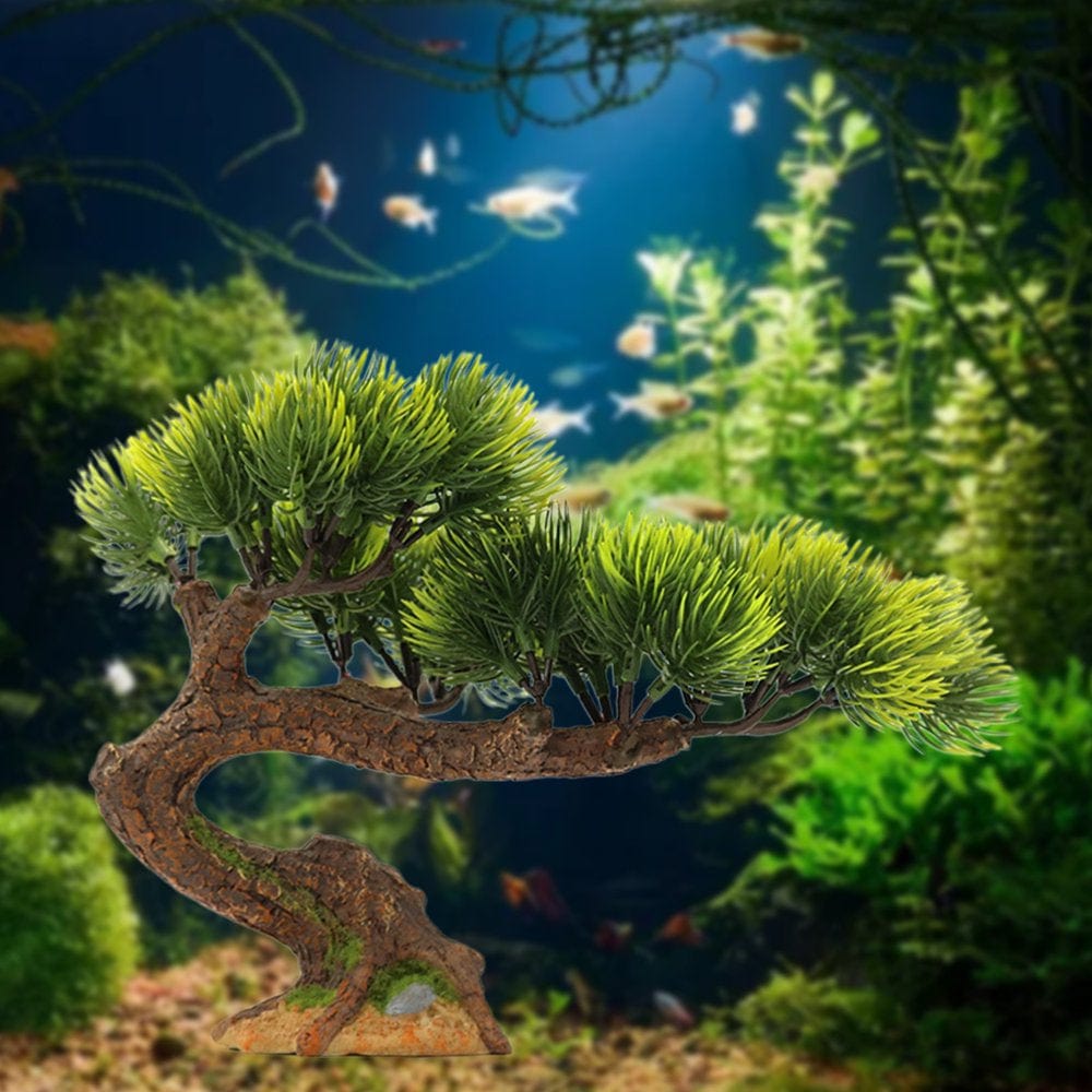 XWQ Simulation Tree Ornament Artificial Pine Decorative Resin Craft Fish Tank Simulation Aquatic Plant Decoration Home Decor Animals & Pet Supplies > Pet Supplies > Fish Supplies > Aquarium Decor XWQ   