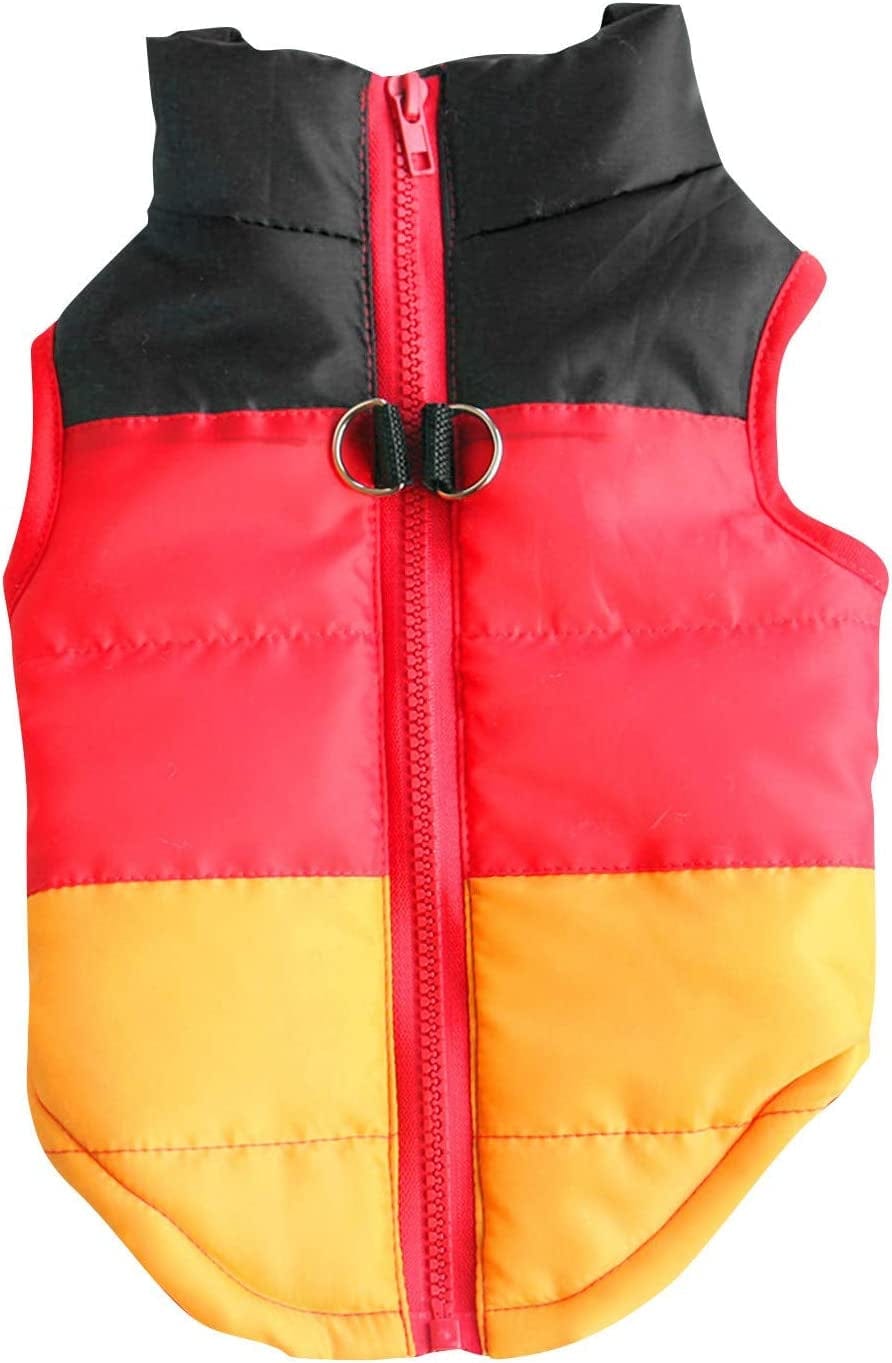 Xx Small Dog and Leash Clothing Padded Buckle Dog Out Jacket Towing Padded Vest Pet Clothes Animals & Pet Supplies > Pet Supplies > Dog Supplies > Dog Apparel HonpraD Red Medium 