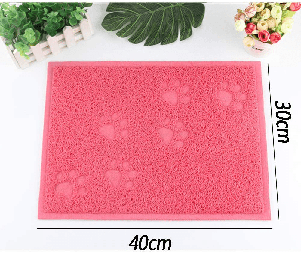 XXDYF Cat Litter Tray Mat, Waterproof Non-Slip PVC Pet Feeding Mat, Mats Soft on Kitty Paws, Easy Clean Mats, 2 Pieces Animals & Pet Supplies > Pet Supplies > Cat Supplies > Cat Litter Box Mats XXDYF   