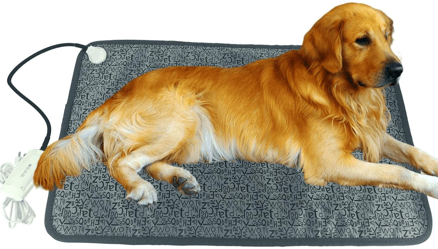 XXL Dog Heating Pad for Large Dog Bed Indoor,Waterproof Heated Dog Bed Mat,Pet Heating Pad,Heated Cat Bed Mat,Heated Mat for Small Medium Pet Cat Puppy Dog Blanket,King Size Animals & Pet Supplies > Pet Supplies > Dog Supplies > Dog Beds EVV Grey letter 