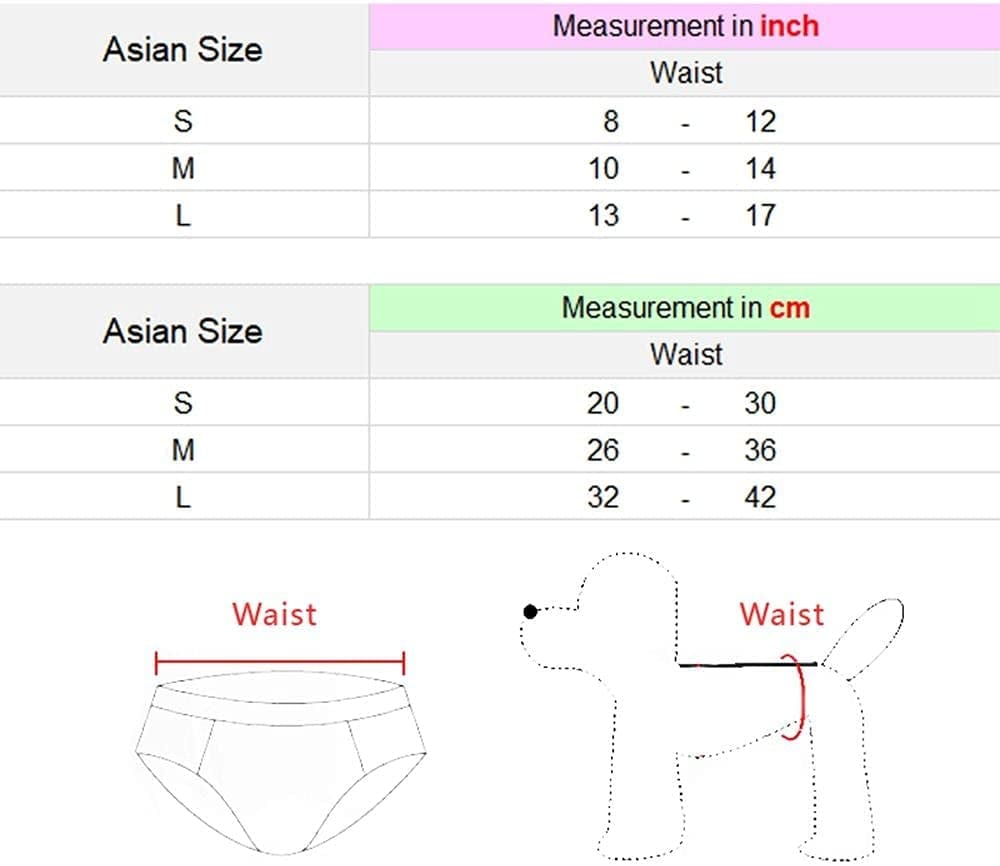 XYAA Reusable Washable Puppy Underwear Pets Supplies Female Dog Dog Panties Physiological Pants Dog Shorts Dog Diaper(M,Pink) Animals & Pet Supplies > Pet Supplies > Dog Supplies > Dog Apparel XYAA   