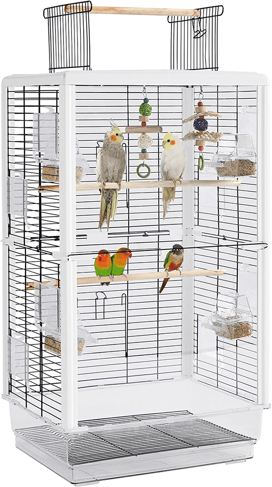 Yaheetech 32Inch Transparent Bird Cage Open Top Small Parrot Cage for Parakeets Cockatiels Lovebirds Medium Small Birds Animals & Pet Supplies > Pet Supplies > Bird Supplies > Bird Cages & Stands Yaheetech   