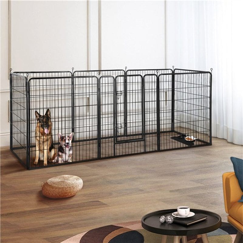 Yaheetech 40"H Heavy Duty Pet Playpen, Black, 8 Panel Animals & Pet Supplies > Pet Supplies > Dog Supplies > Dog Kennels & Runs Yaheetech   