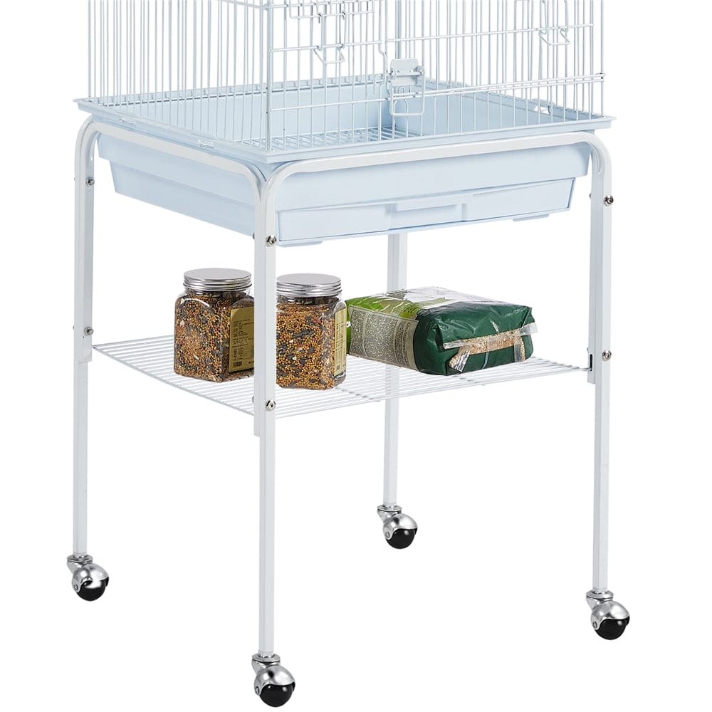 Yaheetech 47-Inch Play Top Bird Cage W/ Detachable Rolling Stand, White Animals & Pet Supplies > Pet Supplies > Bird Supplies > Bird Cages & Stands Yaheetech   