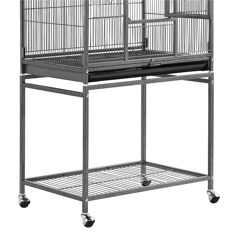 Yaheetech 53.7'' H Rolling Bird Cage W/ Stand for Conures Parakeets Cockatiels,Black Animals & Pet Supplies > Pet Supplies > Bird Supplies > Bird Cages & Stands Yaheetech   