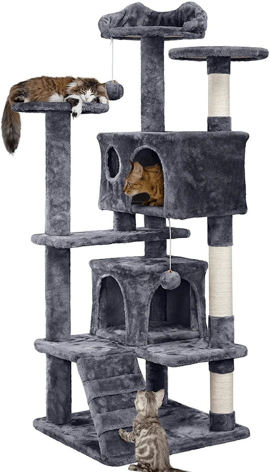 Yaheetech 54In Cat Tree Tower Condo Furniture Scratch Post for Kittens Pet House Play Animals & Pet Supplies > Pet Supplies > Cat Supplies > Cat Furniture Yaheetech   