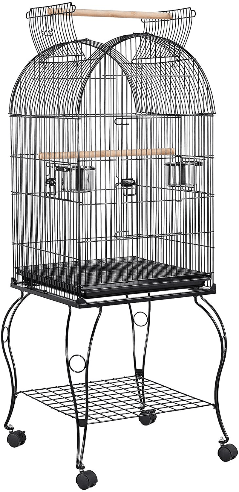 Yaheetech 59-Inch Dome Open Top Large Medium Parrot Bird Cage on Stand for Sun Parakeets Conures Quaker Parrot Rolling Cockatiel Bird Cage Animals & Pet Supplies > Pet Supplies > Bird Supplies > Bird Cages & Stands Yaheetech   