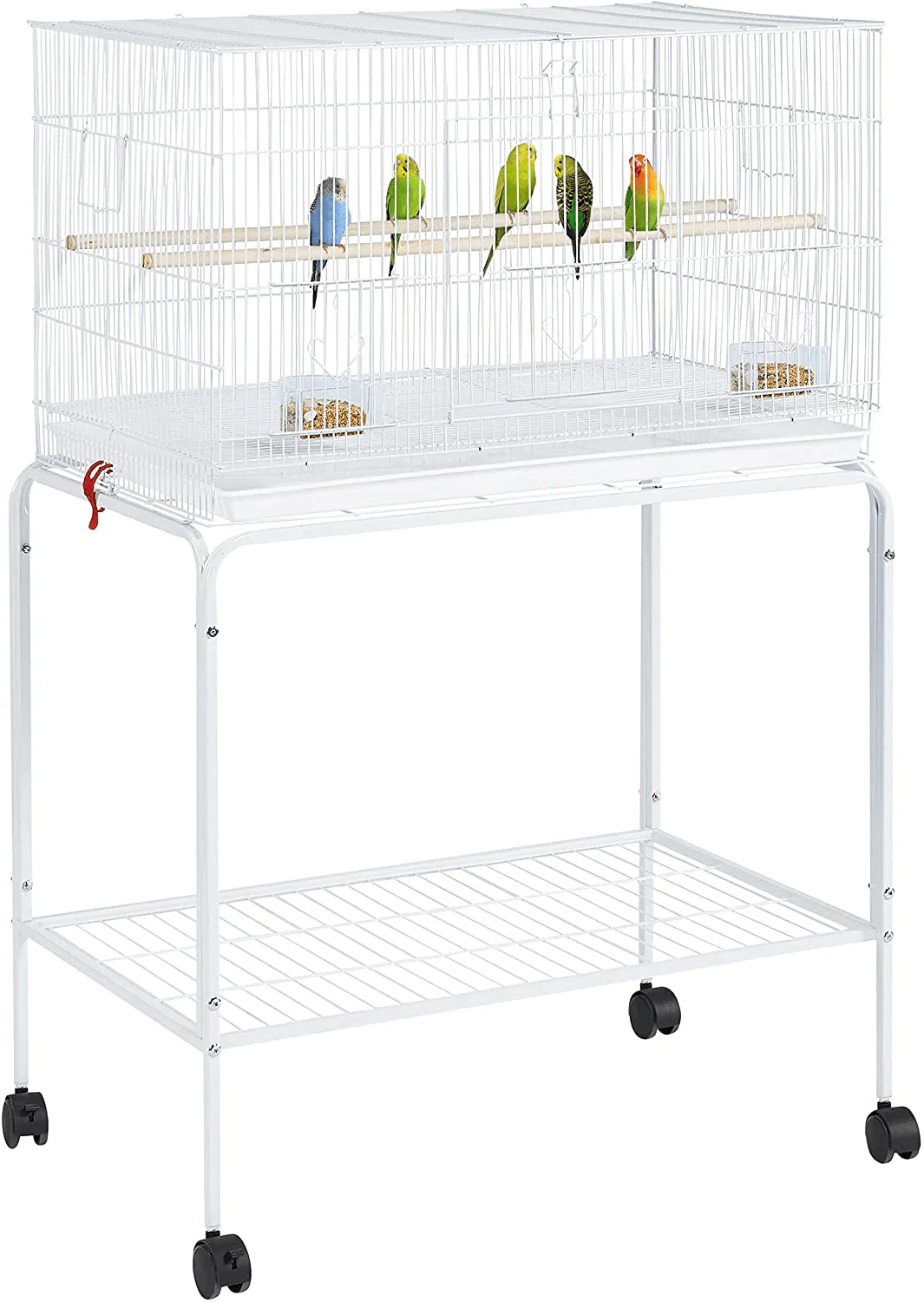 Yaheetech Flight Bird Cages for Parrots Budgies Parakeets Cockatiels Conures Budgies Finches Lovebirds Canaries Breeding Birdcage with Detachable Rolling Stand Animals & Pet Supplies > Pet Supplies > Bird Supplies > Bird Cages & Stands Yaheetech   