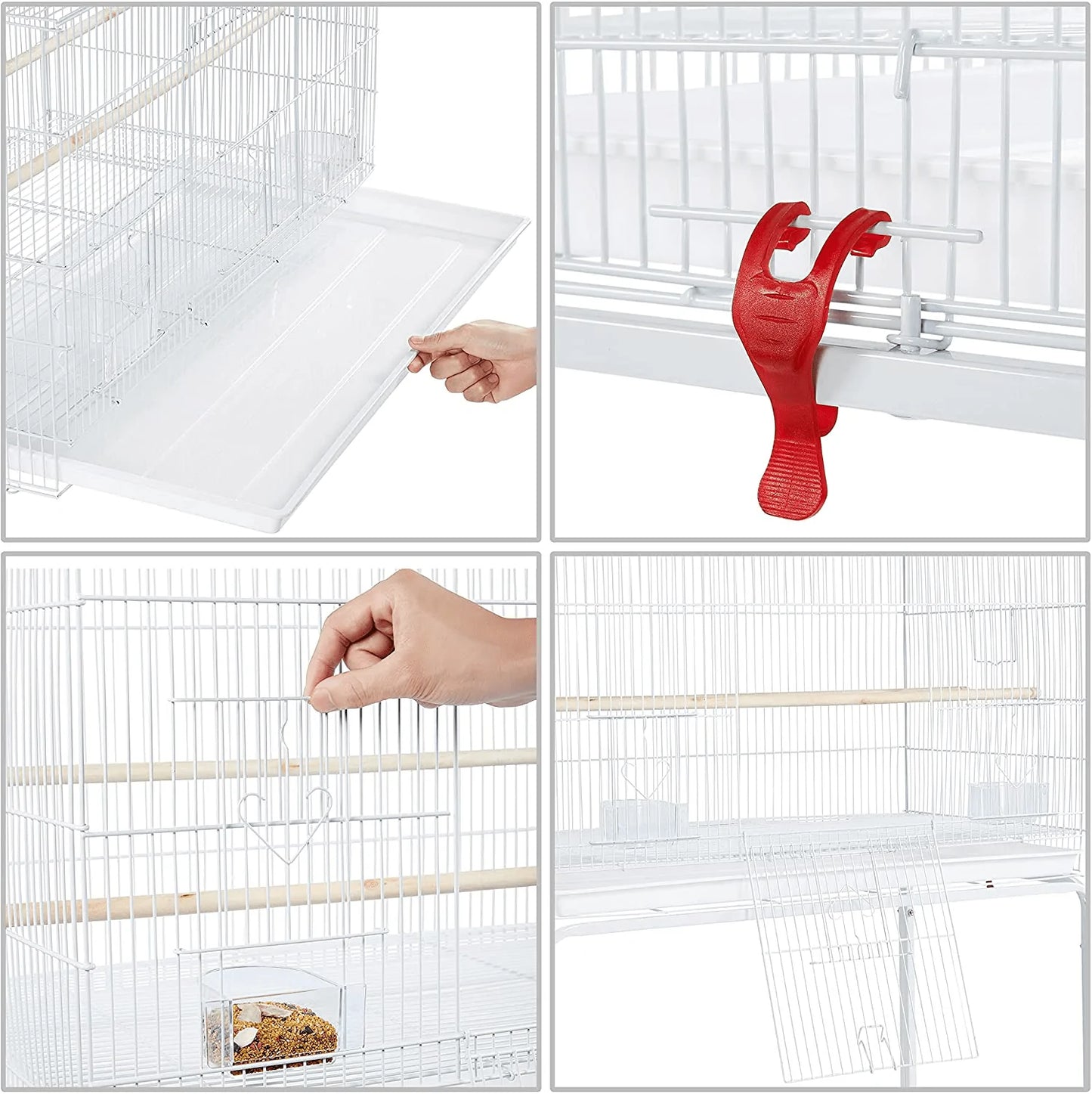 Yaheetech Flight Bird Cages for Parrots Budgies Parakeets Cockatiels Conures Budgies Finches Lovebirds Canaries Breeding Birdcage with Detachable Rolling Stand Animals & Pet Supplies > Pet Supplies > Bird Supplies > Bird Cages & Stands Yaheetech   