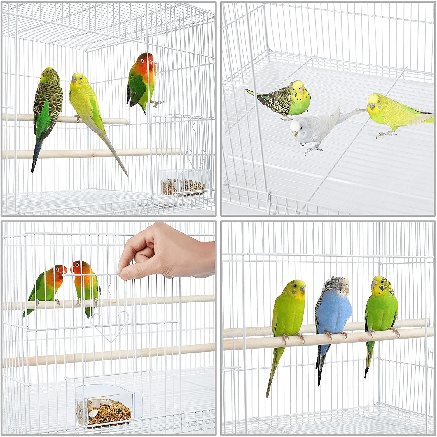 Yaheetech Flight Bird Cages for Parrots Budgies Parakeets Cockatiels Conures Budgies Finches Lovebirds Canaries Breeding Birdcage with Detachable Rolling Stand Animals & Pet Supplies > Pet Supplies > Bird Supplies > Bird Cages & Stands Yaheetech   