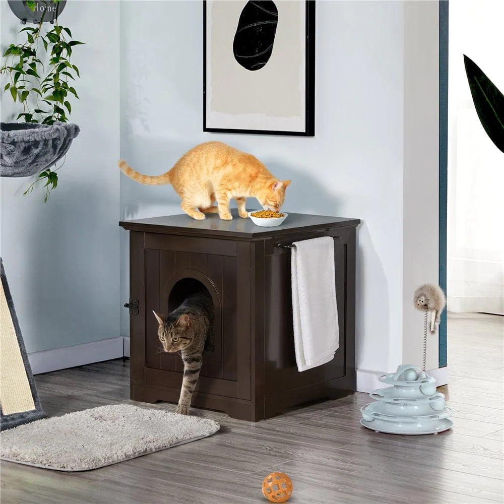 Yaheetech Indoor Cat Litter Box Enclosure Pet Furniture Espre