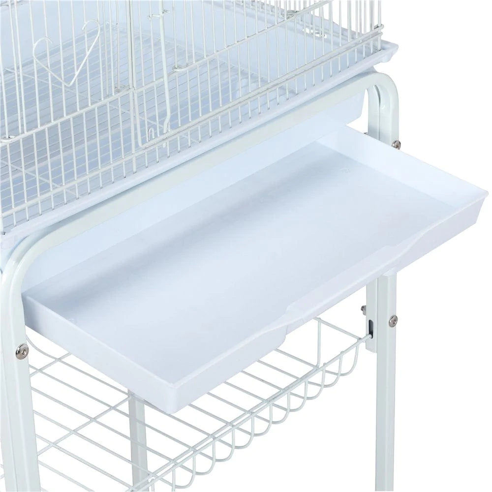 Yaheetech Rolling Metal Detachable Stand Bird Cage, White Animals & Pet Supplies > Pet Supplies > Bird Supplies > Bird Cages & Stands Yaheetech   