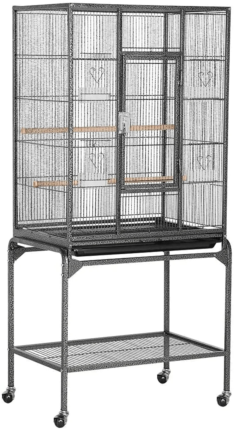 Yaheetech Wrought Iron Construction Rabbit Ferret Chinchilla Adult Rat Sugar Glider Guinea Pig Small Animal Cage Mid-Sized Parrot Cockatiel Quaker Sun Parakeet Green Cheek Conure Bird Cage Animals & Pet Supplies > Pet Supplies > Small Animal Supplies > Small Animal Habitats & Cages Yaheetech 54''  