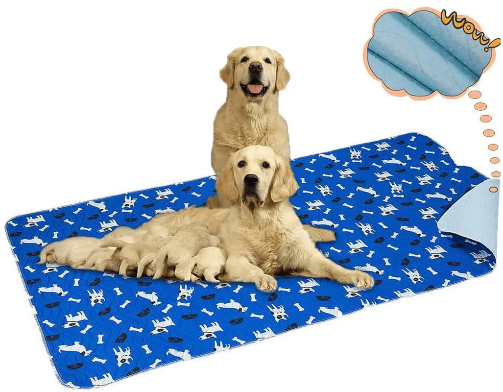 Yangbaga Washable Pee Pad for Dogs, Extra Large Non Slip Puppy Pad, Extra Thick Whelping Pad with Great Urine Absorption, Odor Control Training Pad
