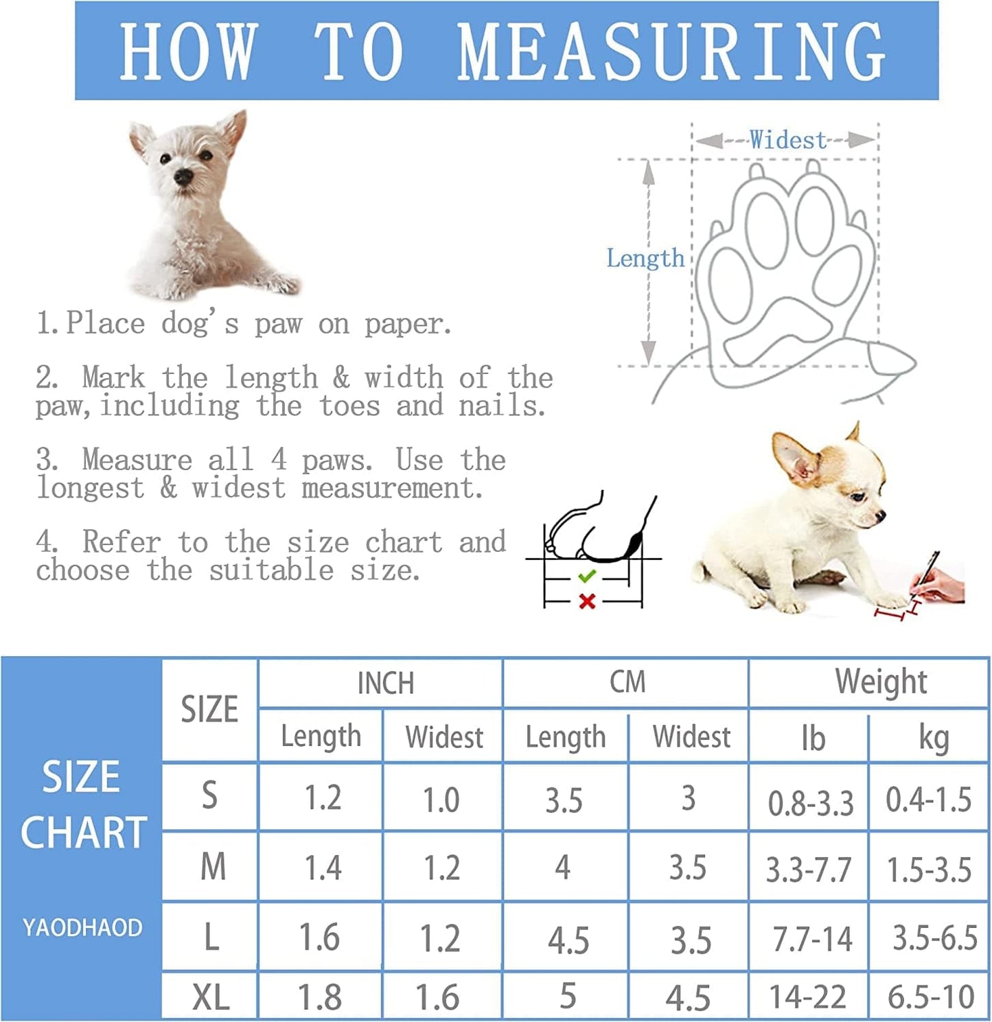 YAODHAOD Dog Boots Paw Protectors, Mesh Breathable Dog Shoes for Small Medium Dogs with Reflective Straps, Anti-Slip Hot Pavement Hardwood Pet Booties 4 PCS (L : 1.7"X1.3"(L*W), Pink) Animals & Pet Supplies > Pet Supplies > Dog Supplies > Dog Apparel YAODHAOD   